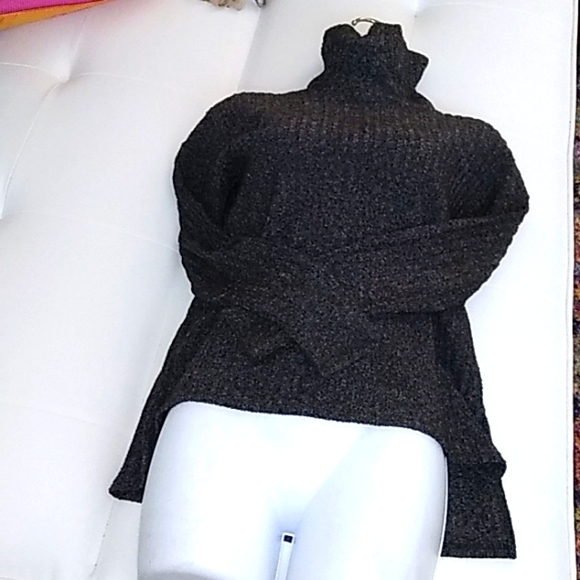 Athleta Heather grey ribbed turtleneck sweater sz xsm - Picture 6 of 10